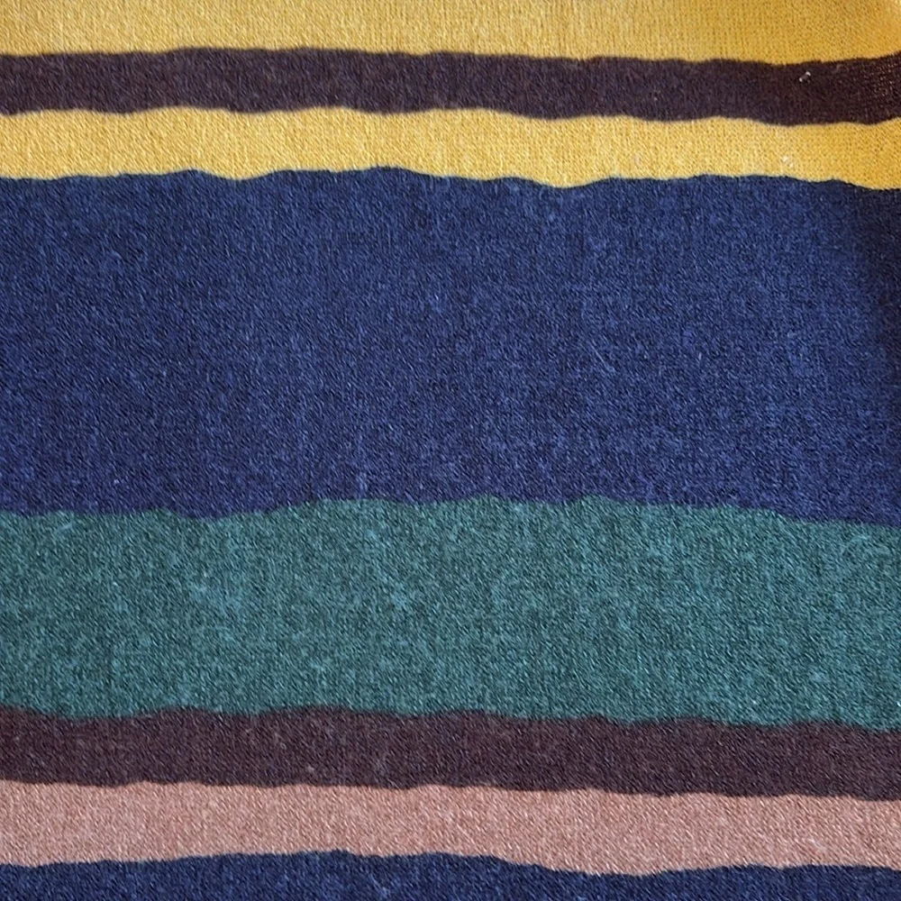 Gorilla Cat Women's Medium‎ Tunic Top or Short Dress Tan Burgundy Stripe Retro - Picture 6 of 9